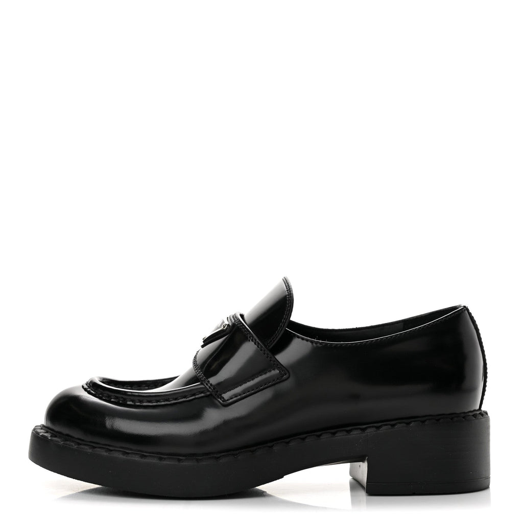 Spazzolato Metal Triangle 50mm Loafers 38 Black