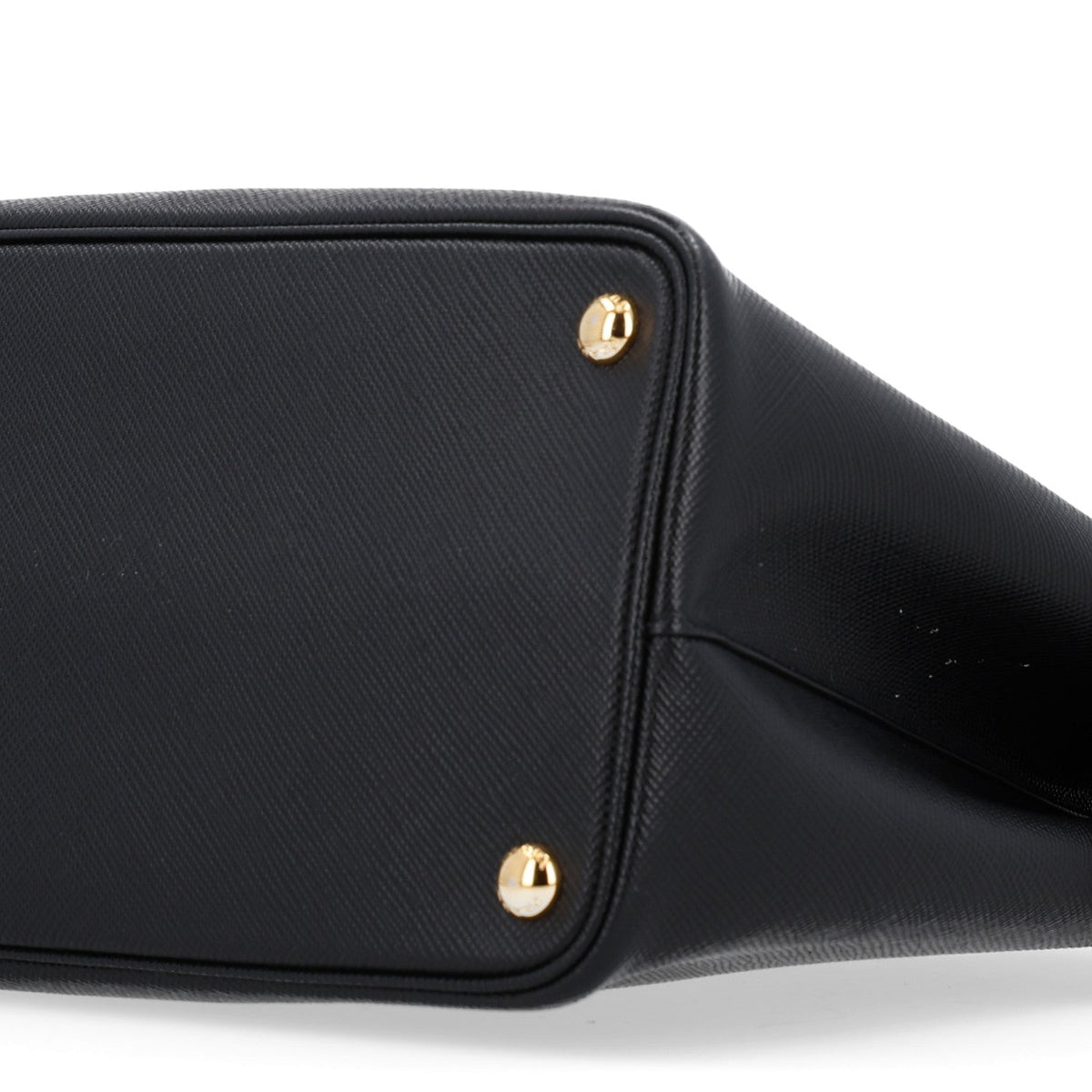 Saffiano Cuir Medium Double Bag Black Fuoco