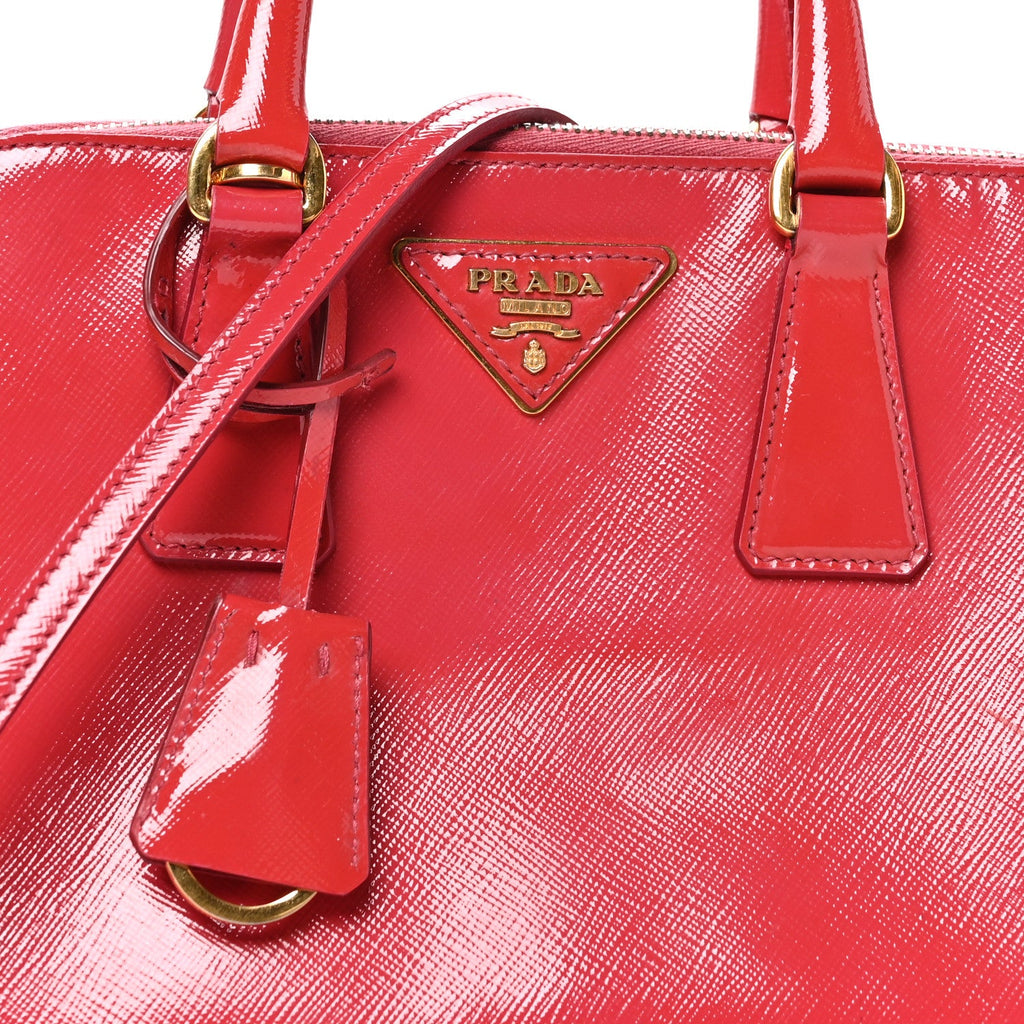 Saffiano Vernice Small Promenade Tote Rosso