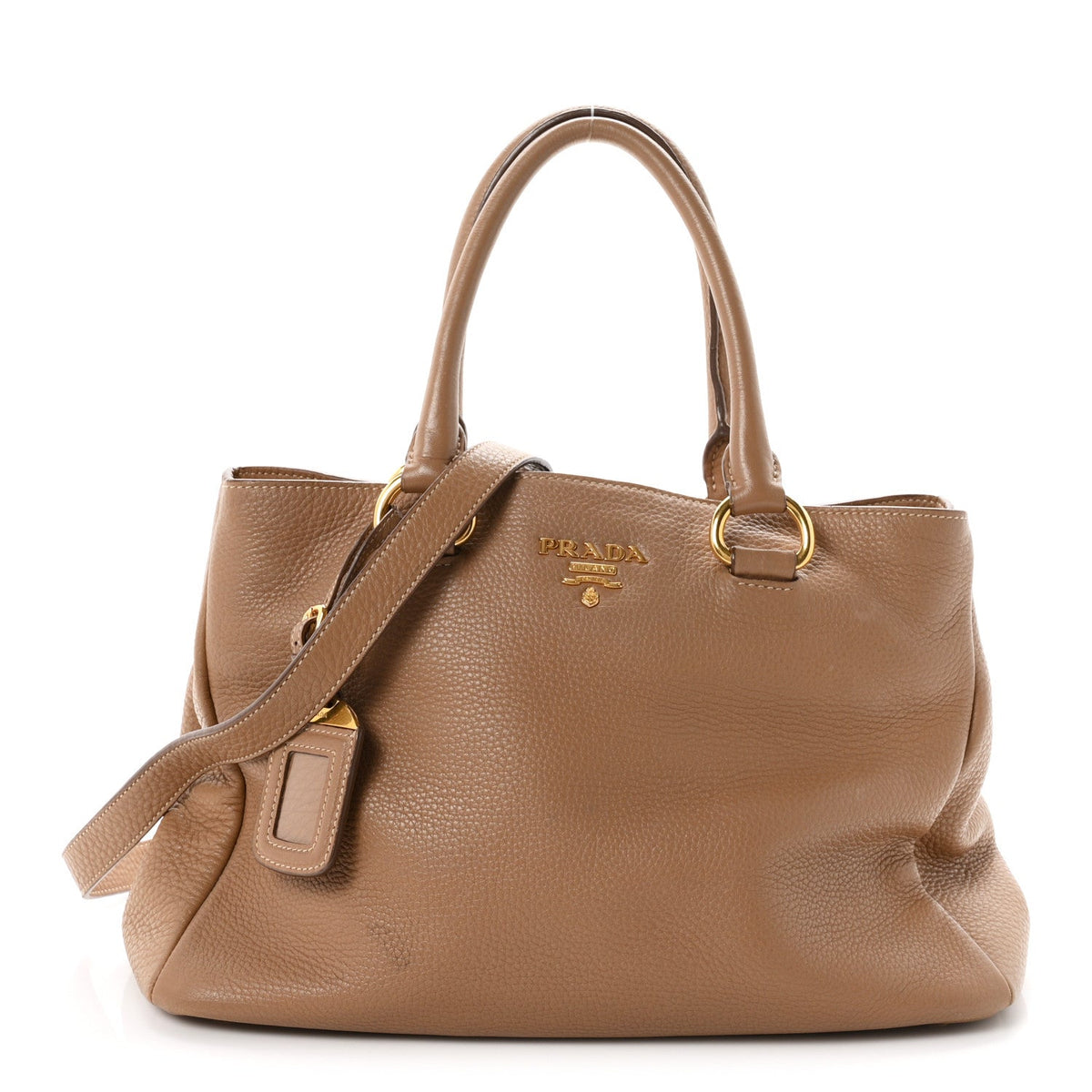 Vitello Daino Shopping Tote Cammeo