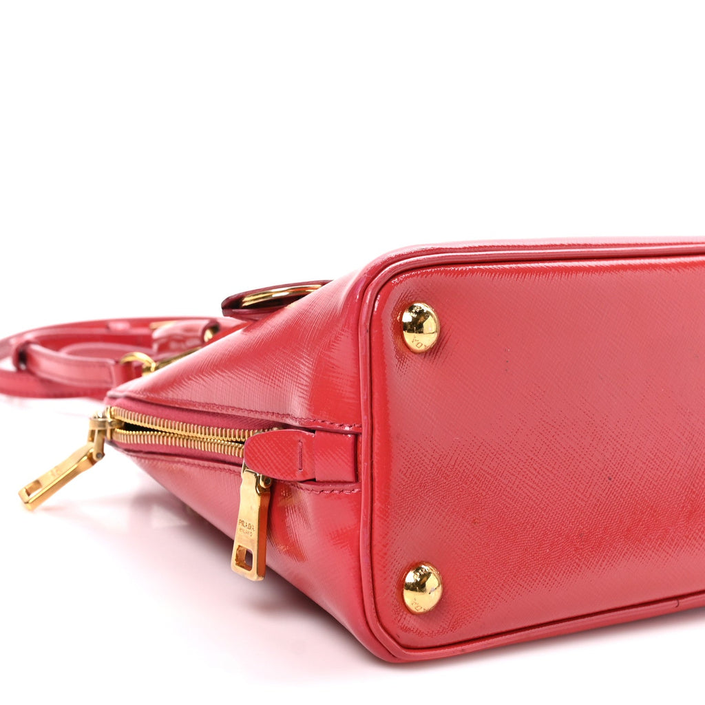Saffiano Vernice Small Promenade Tote Rosso