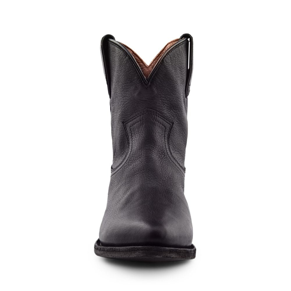Frye Women's Billy Short in Black/Soft Tumbled Leather