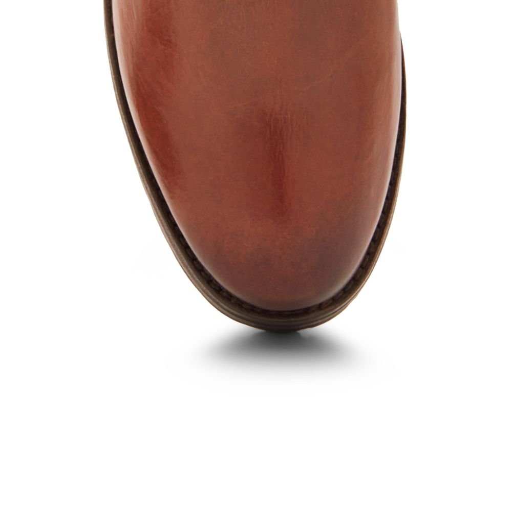 Frye Women's Melissa Double Sole Chelsea in Cognac/Vintage Pull Up Leather