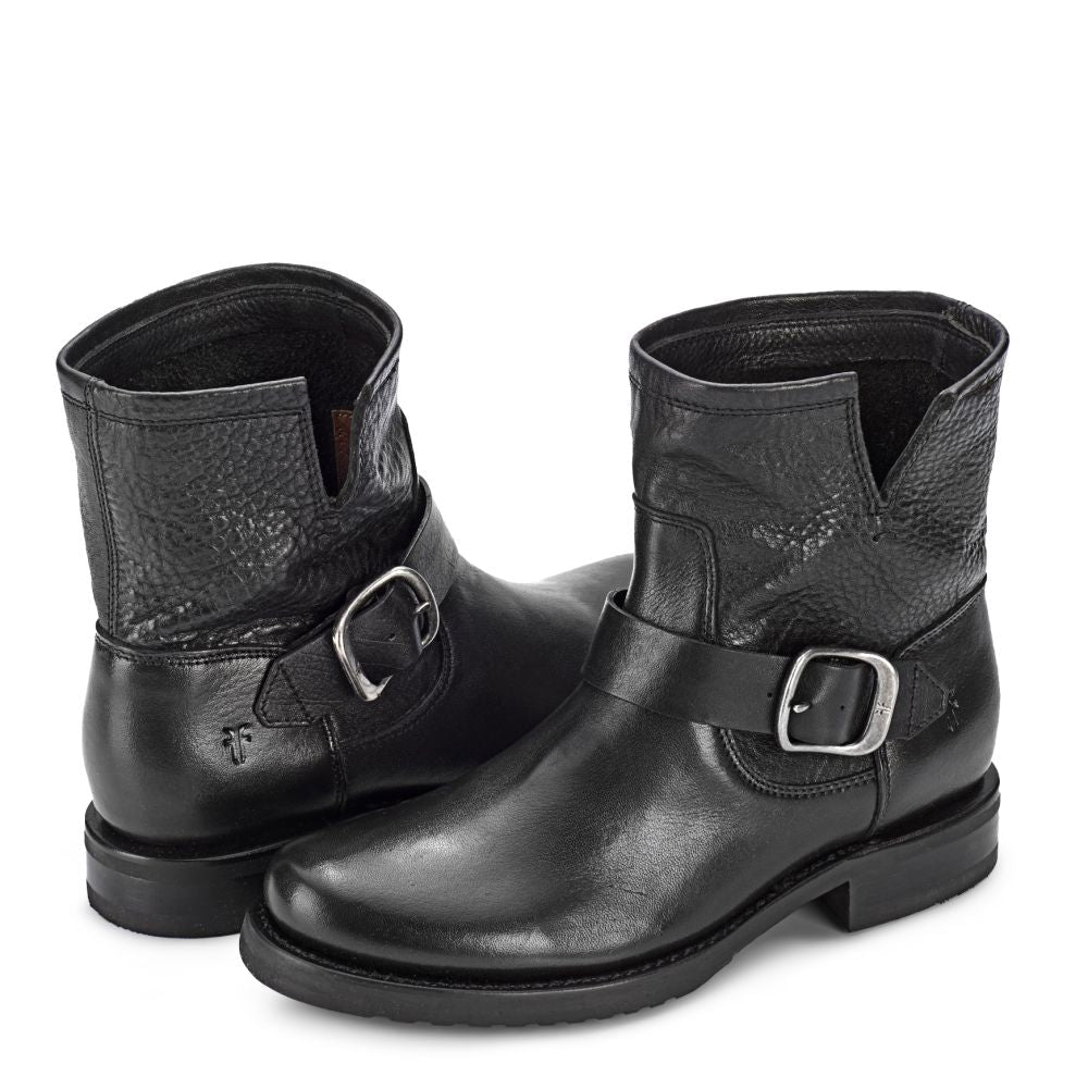 Frye Women's Veronica Bootie in Black/Soft Full Grain