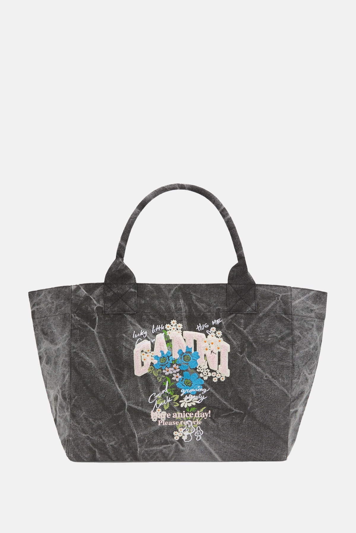 Ganni Women Medium Trapeze Easy Shopper Flower Print
