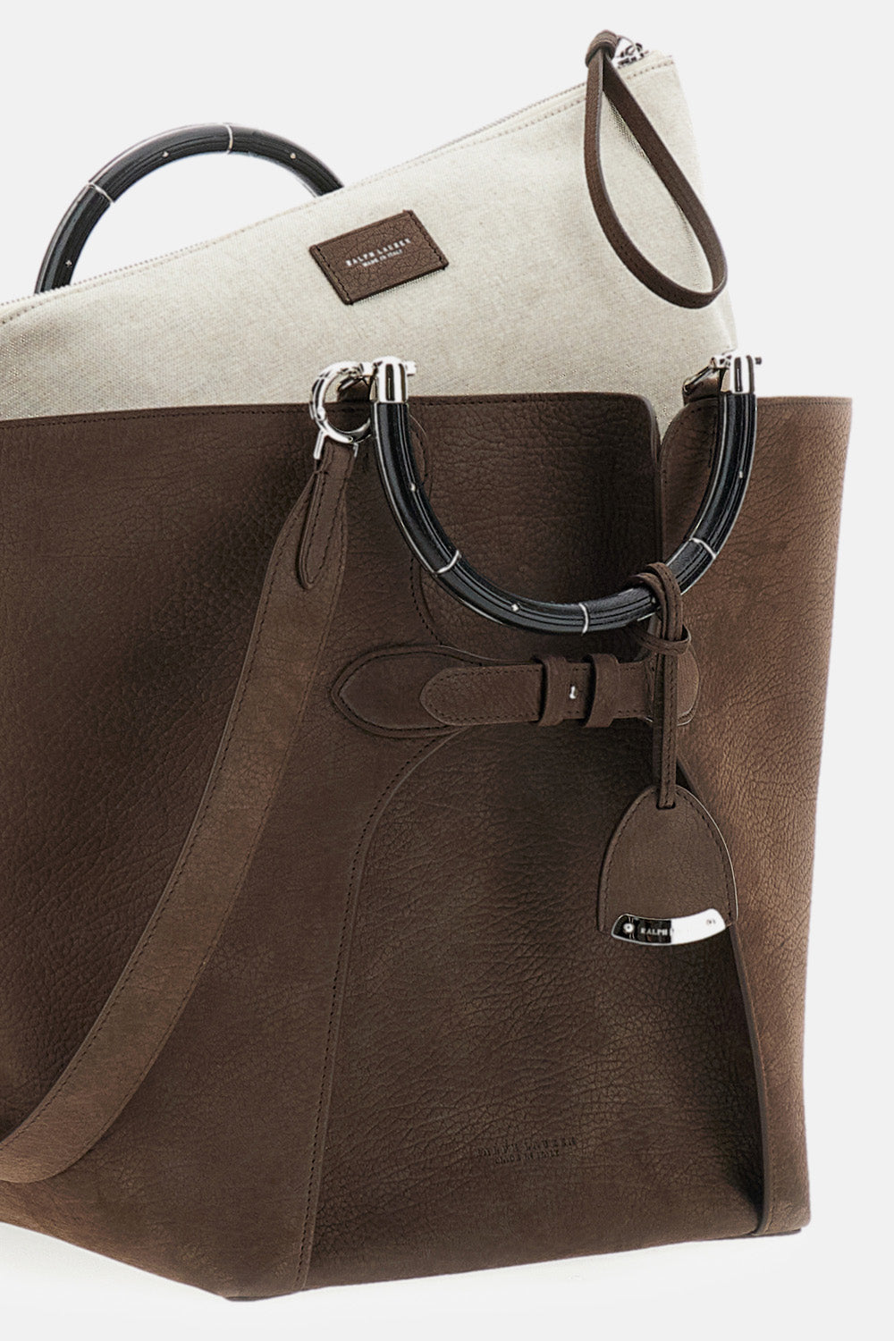 Ralph Lauren Collection Women Large "Ralph" Hammered Nubuck Tote Bag