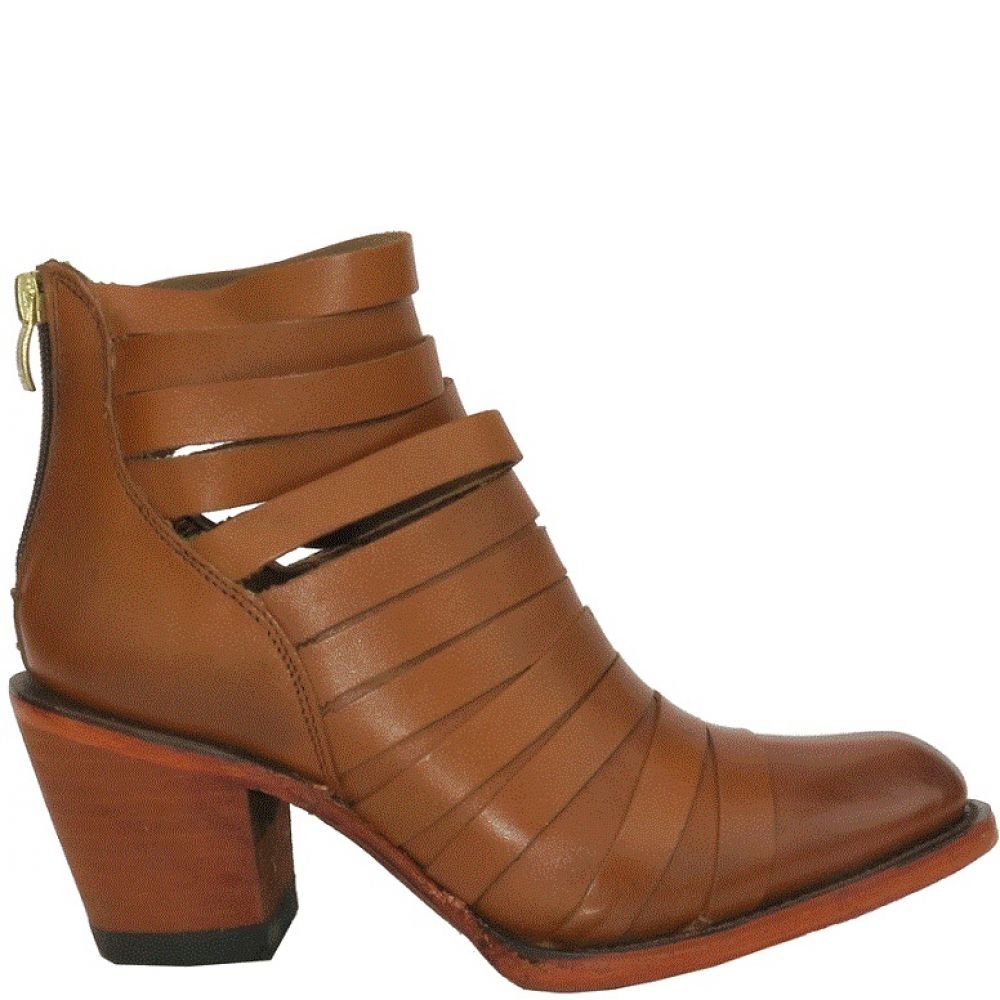 Getoutside Women's Lola Strappy Heel Boot in Maple