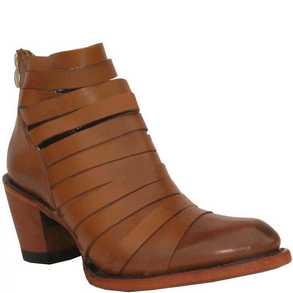 Getoutside Women's Lola Strappy Heel Boot in Maple