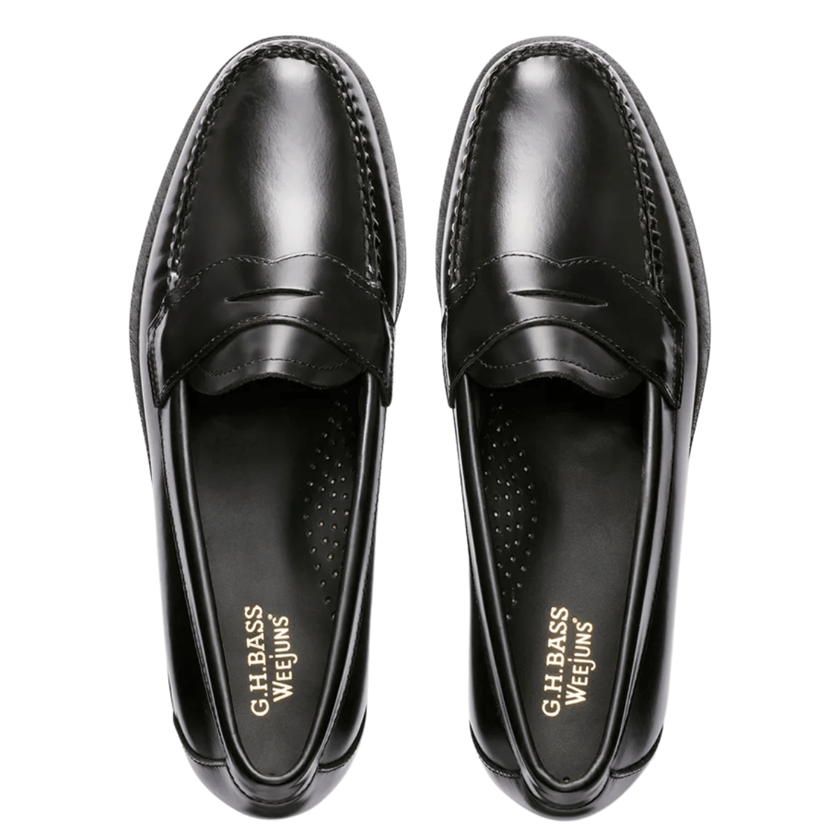 G.H Bass Men's 1936 Logan Flat Strap Weejuns Loafer in Black