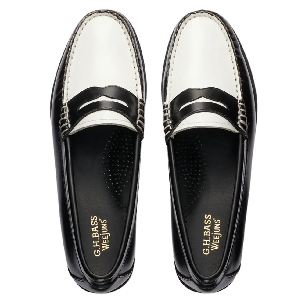 G.H. Bass Women's Whitney Weejuns Loafer in Black/White