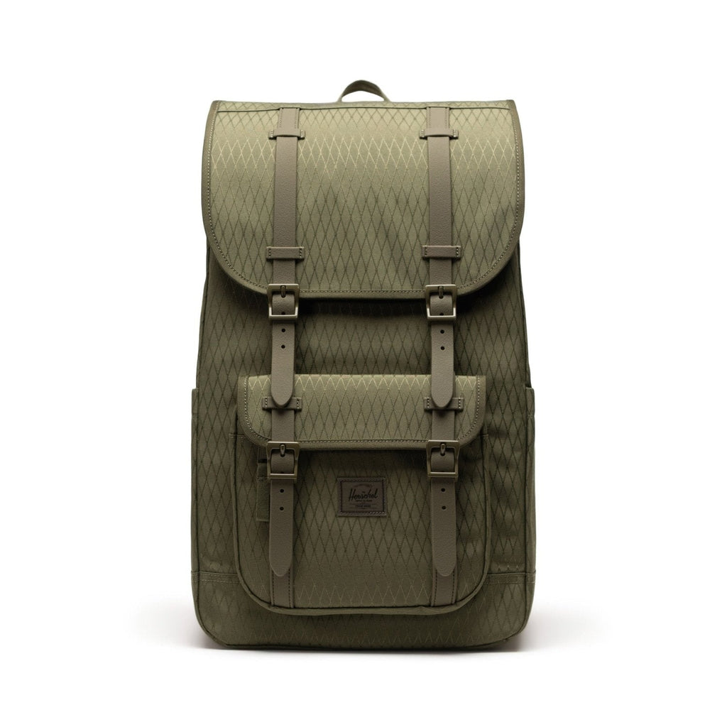Herschel Little America Backpack in Ivy Green Diamond