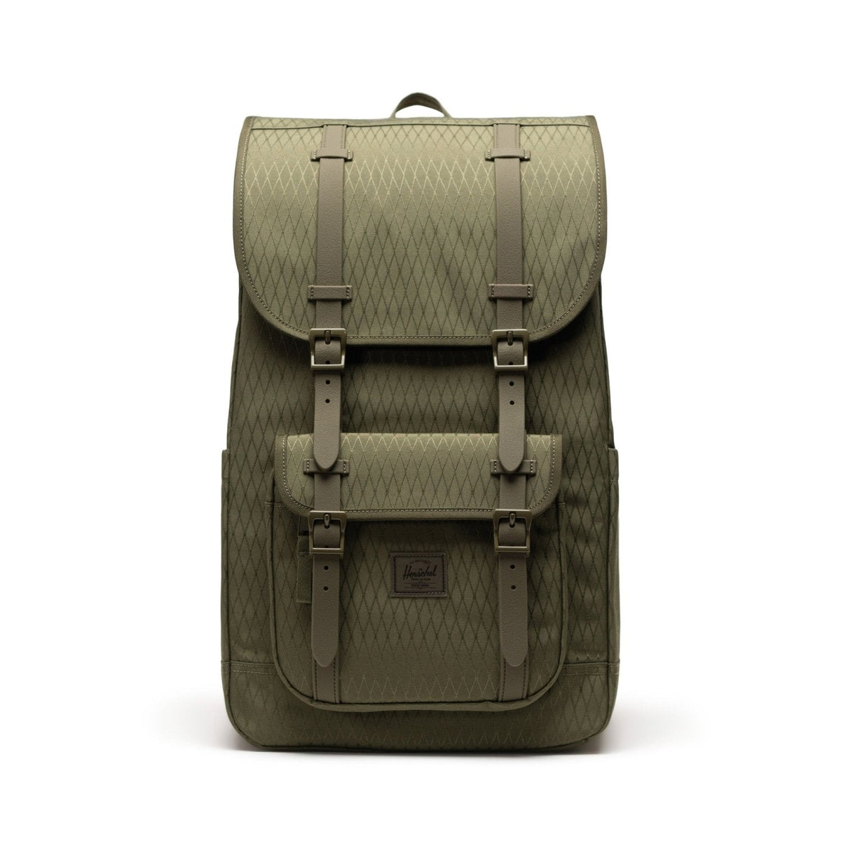 Herschel Little America Backpack in Ivy Green Diamond