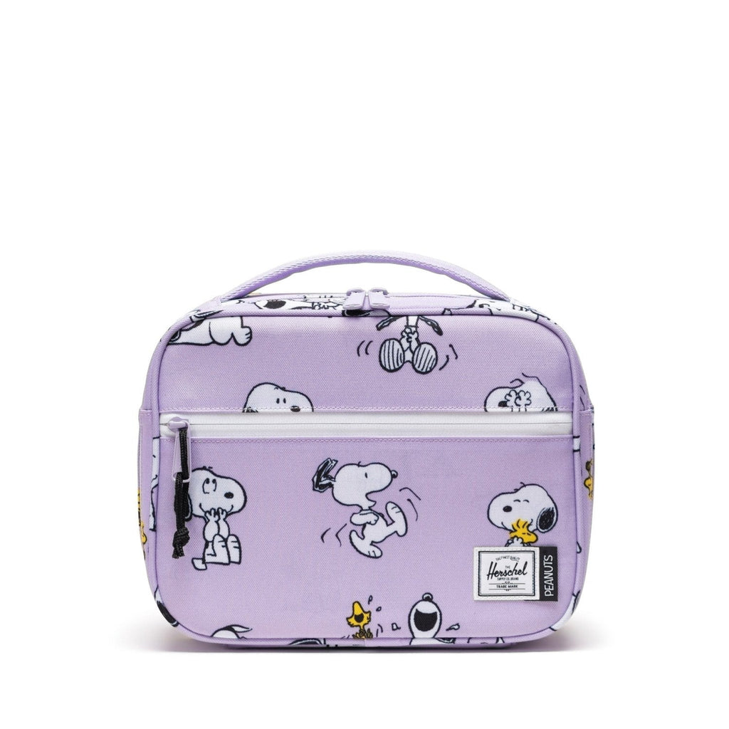 Herschel Pop Quiz Lunch Box Peanuts in Snoopy and Woodstock Pastel Lc
