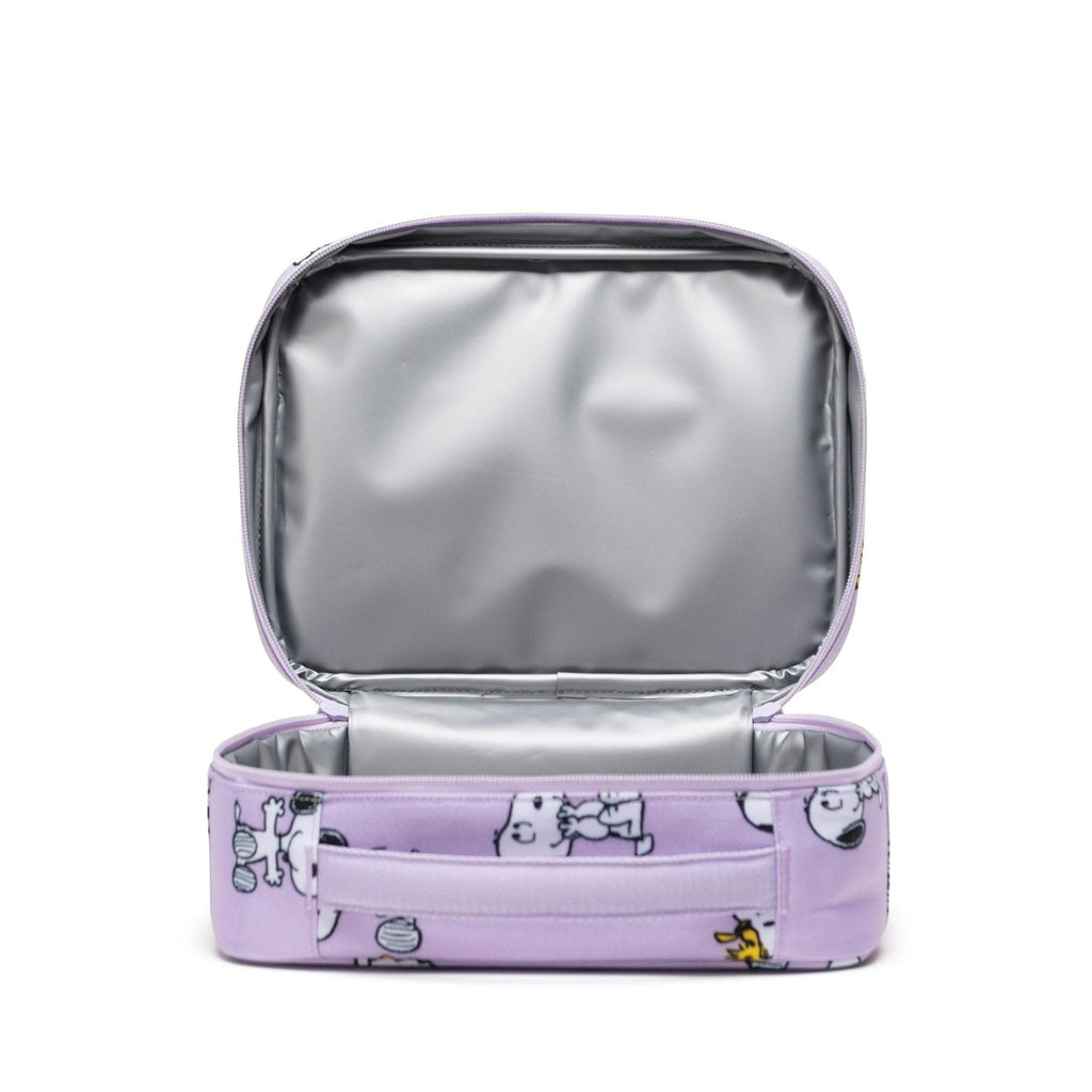 Herschel Pop Quiz Lunch Box Peanuts in Snoopy and Woodstock Pastel Lc