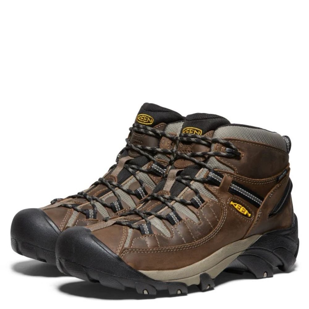 Keen Men's Targhee II Waterproof Hiking Boot in Shitake/Brindle