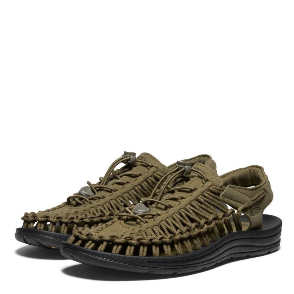 Keen Men's Uneek in Dark Olive/Black