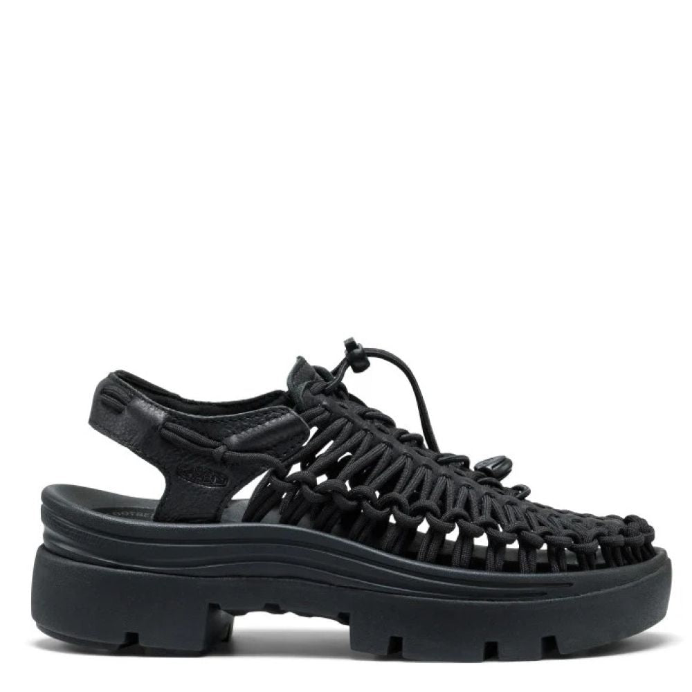 Keen Unisex Uneek PLT in Black Smooth Leather