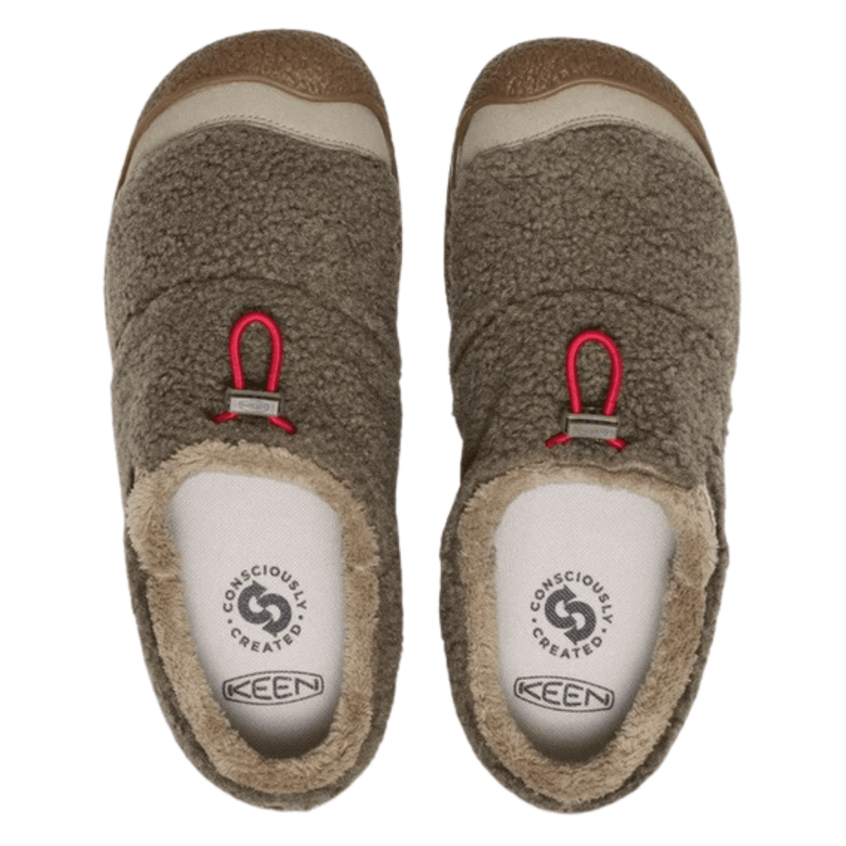Keen Women's Howser III Slide in Brindle/Brindle Sherpa Fleece