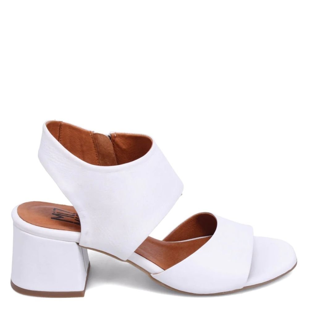 Miz Mooz Women's Bonnette Heeled Sandal in White