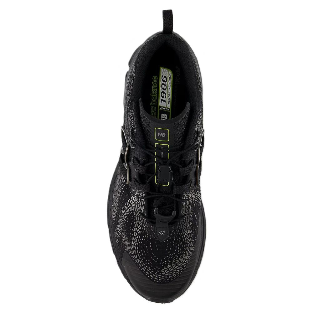 New Balance 1906F in Black with NB 103 White and Alkaline Green