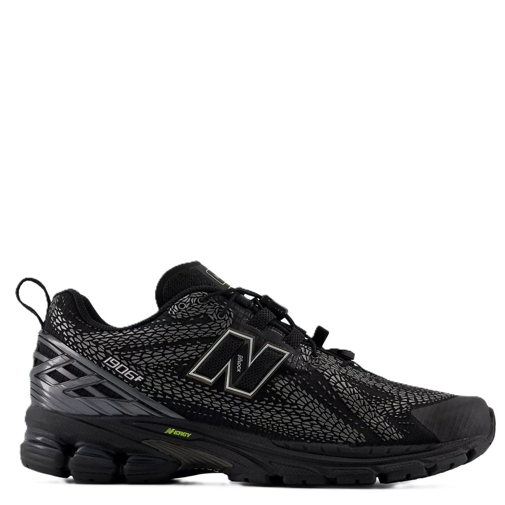 New Balance 1906F in Black with NB 103 White and Alkaline Green