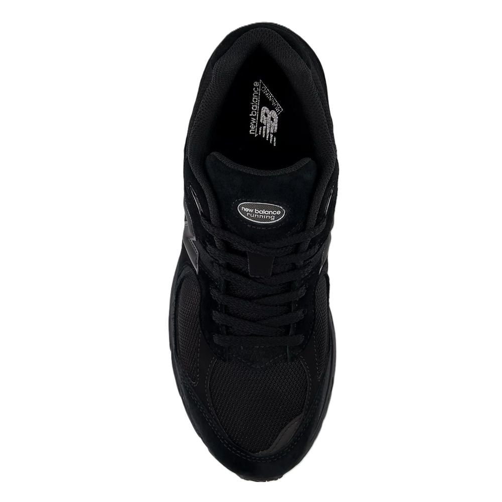 New Balance 2002R in Black with Black Metallic