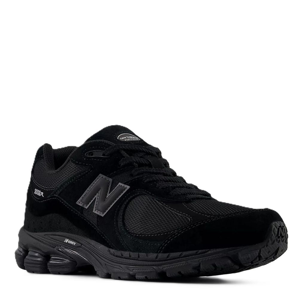 New Balance 2002R in Black with Black Metallic