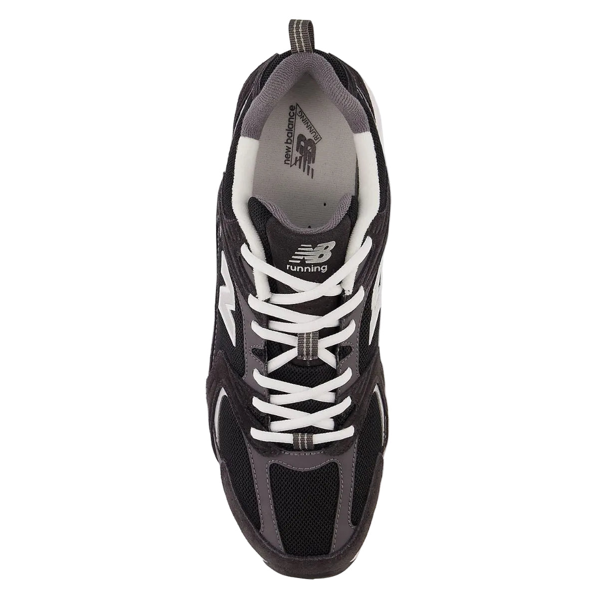 New Balance 530 in Black with Magnet and Silver Metallic