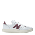New Balance Men's T500 in White with Cherry Leather