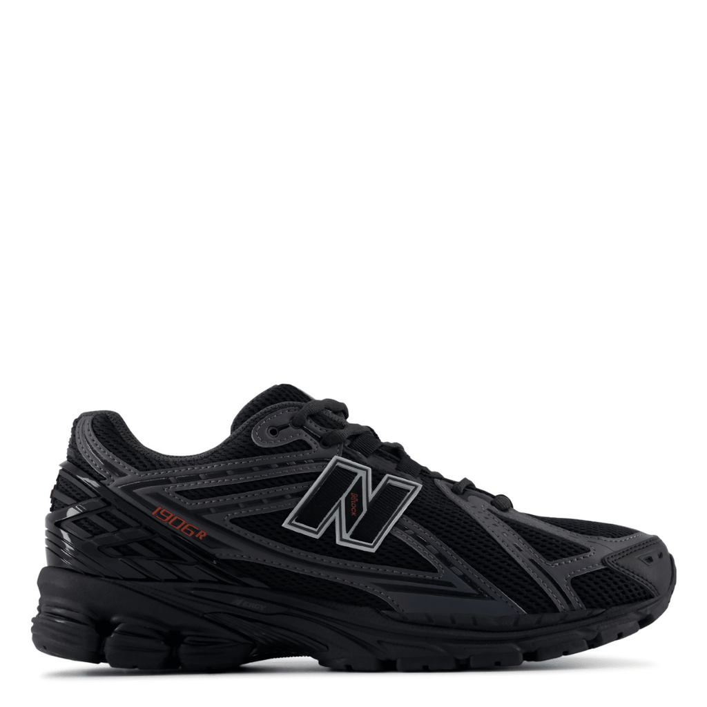 New Balance Women's 1906R in Black with Hot Tomato
