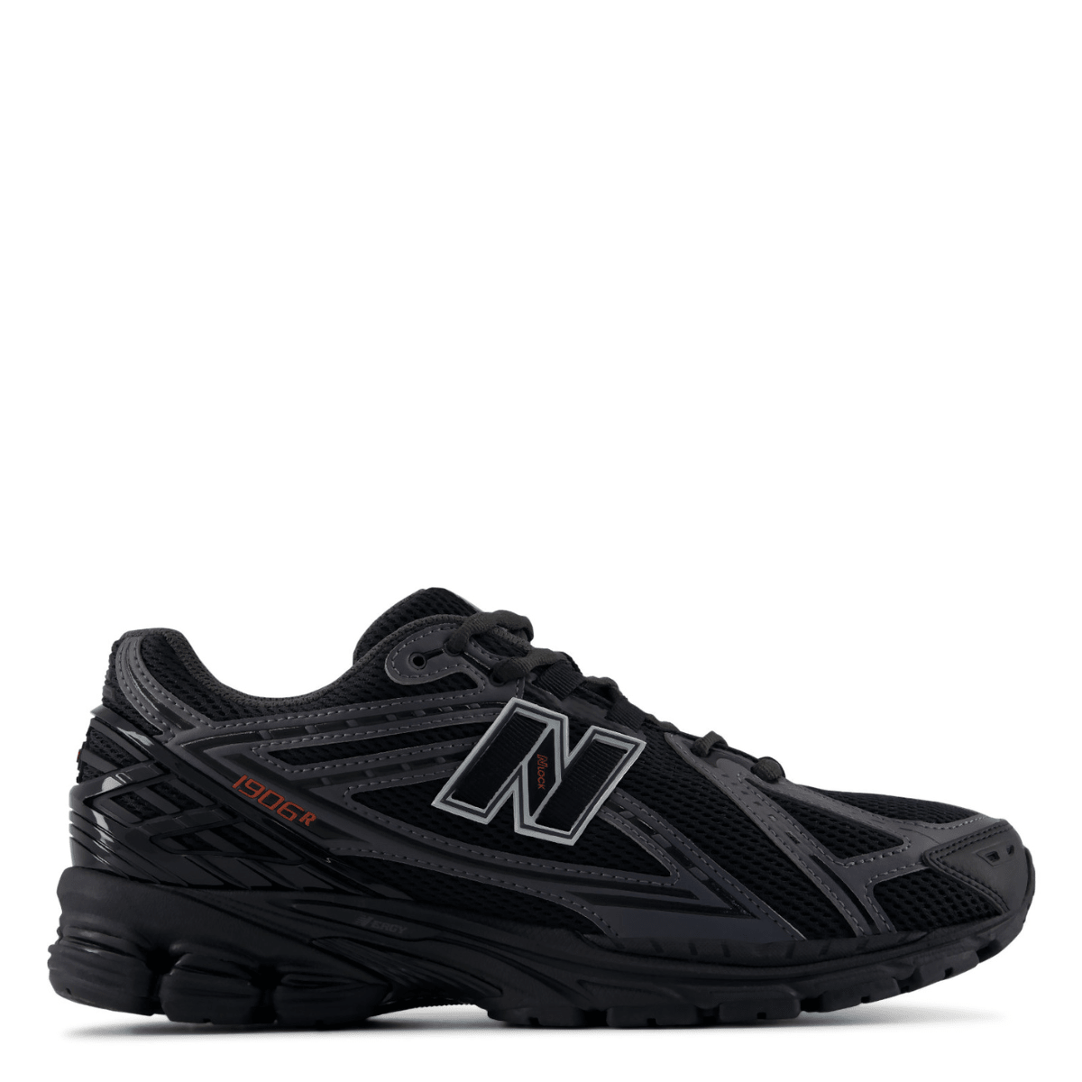New Balance Women's 1906R in Black with Hot Tomato
