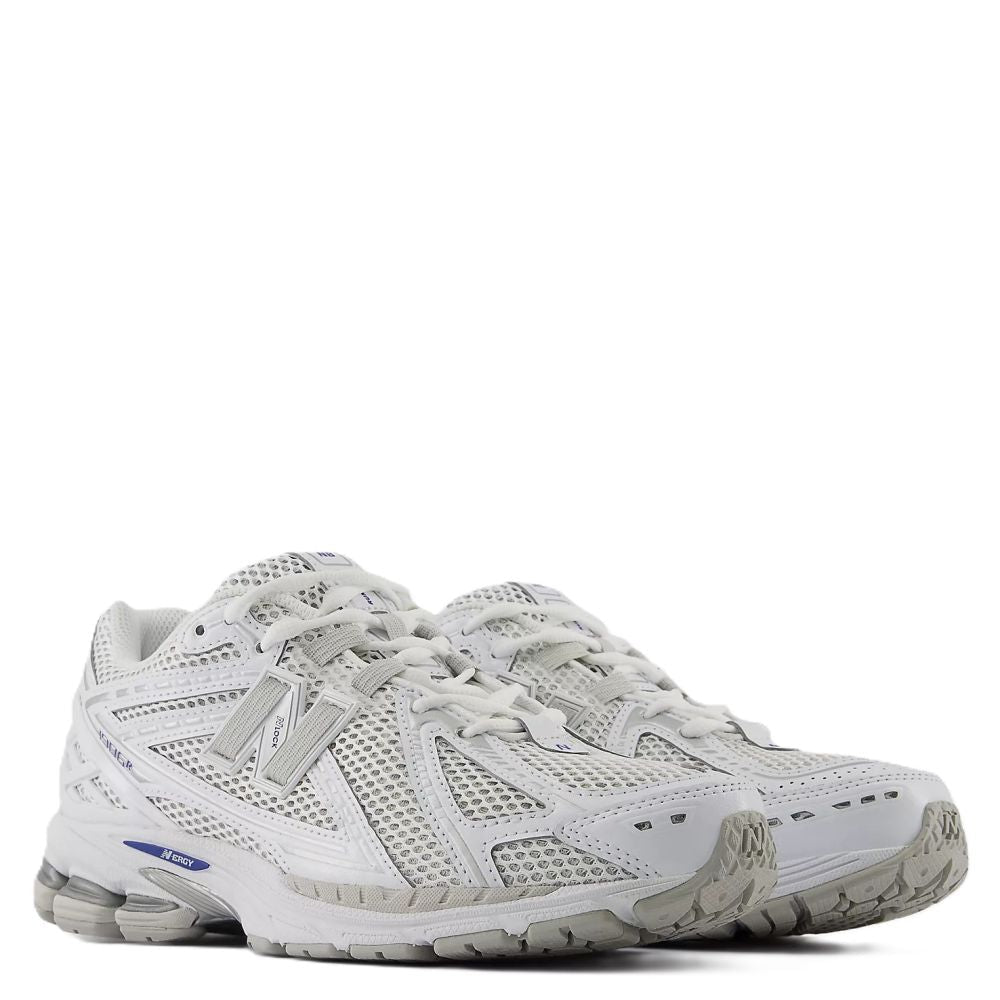New Balance Women's 1906R in White with Team Royal and Silver Metallic