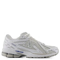 New Balance Women's 1906R in White with Team Royal and Silver Metallic