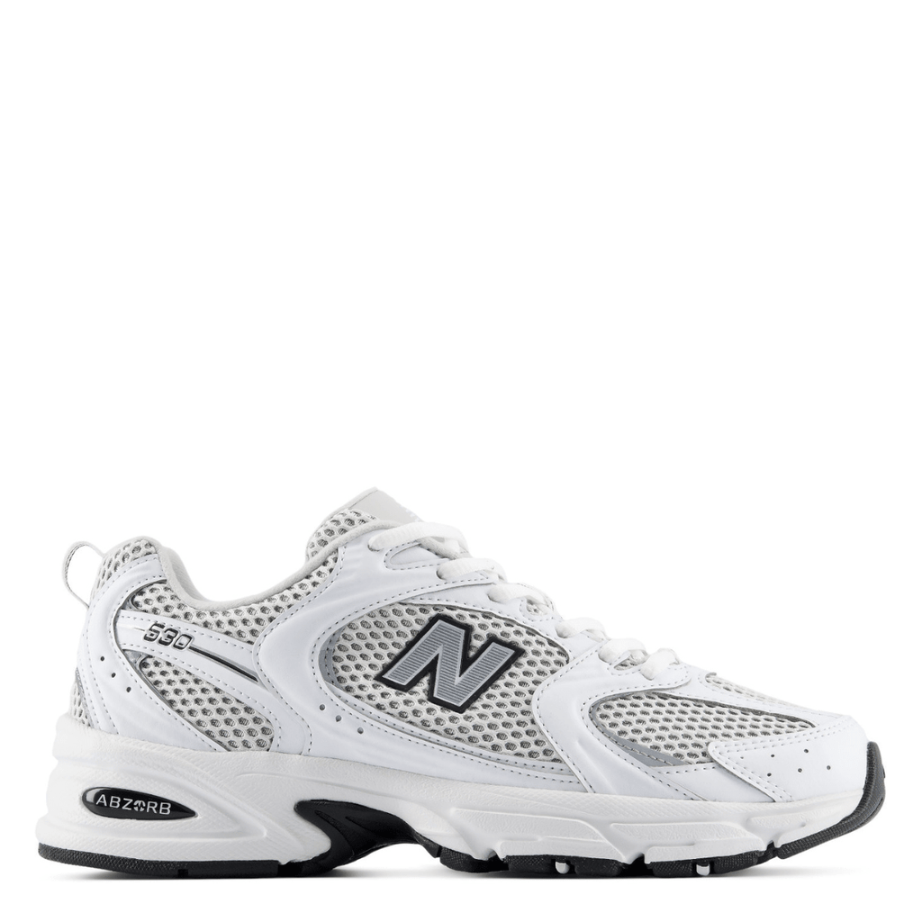 New Balance Women's 530 in White with Silver