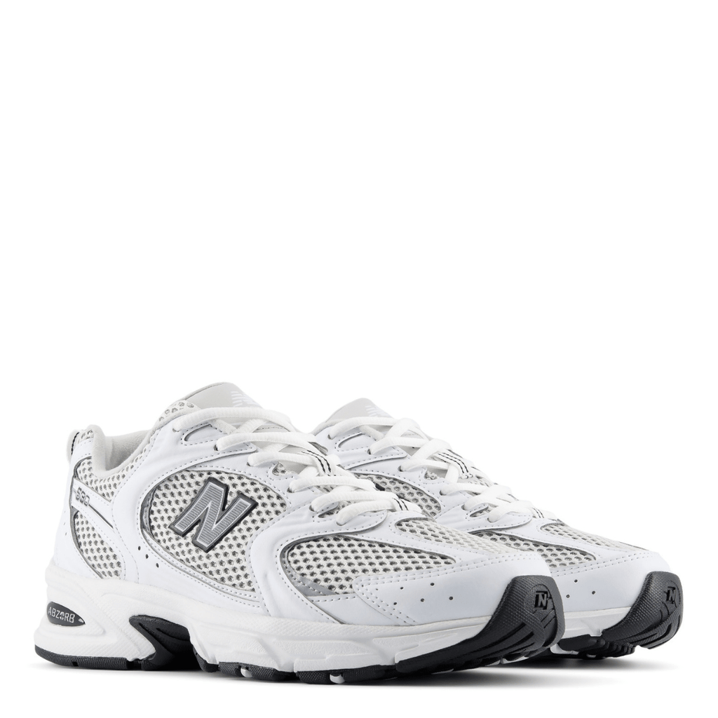 New Balance Women's 530 in White with Silver