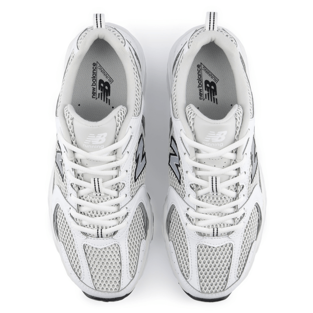 New Balance Women's 530 in White with Silver