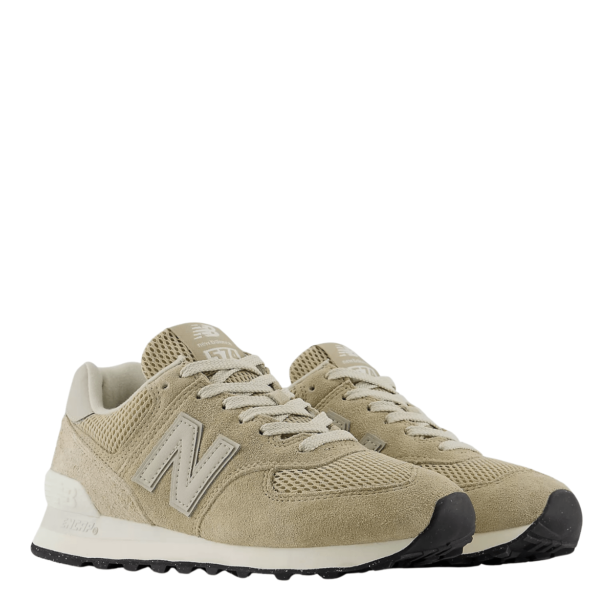New Balance Women's 574 in Beige with NB White