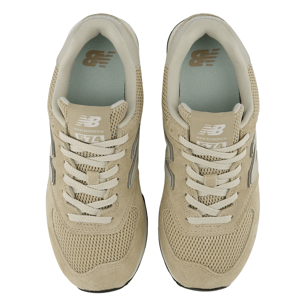 New Balance Women's 574 in Beige with NB White