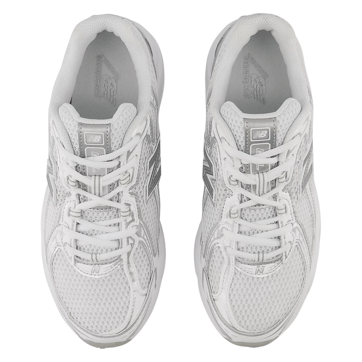 New Balance Women's 740 in White with Metallic Silver and Reflection