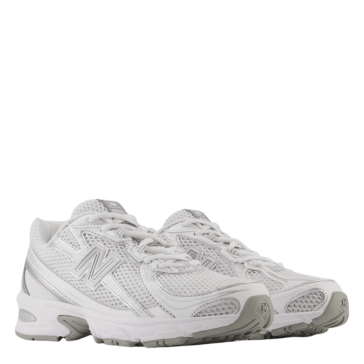 New Balance Women's 740 in White with Metallic Silver and Reflection