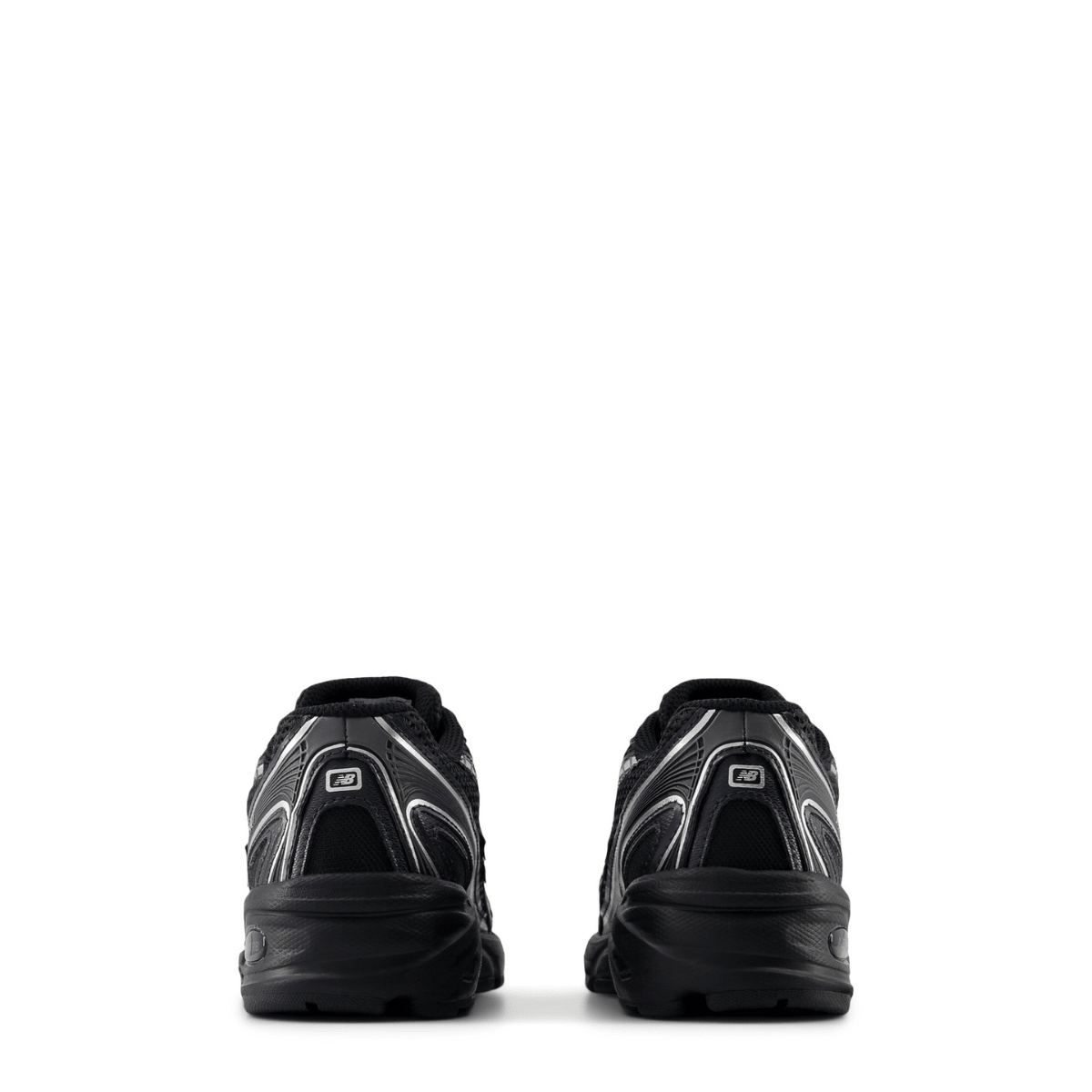 New Balance Youth 740 in Black with Silver Metallic