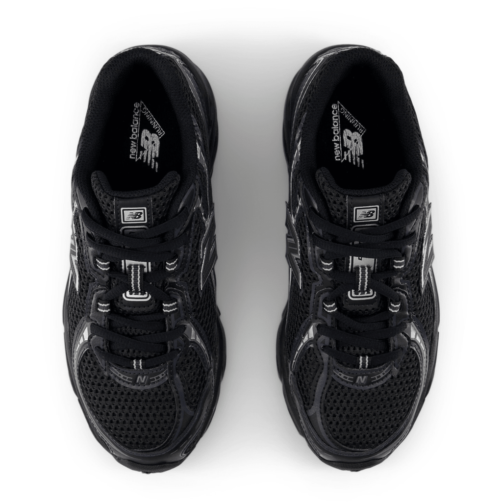 New Balance Youth 740 in Black with Silver Metallic