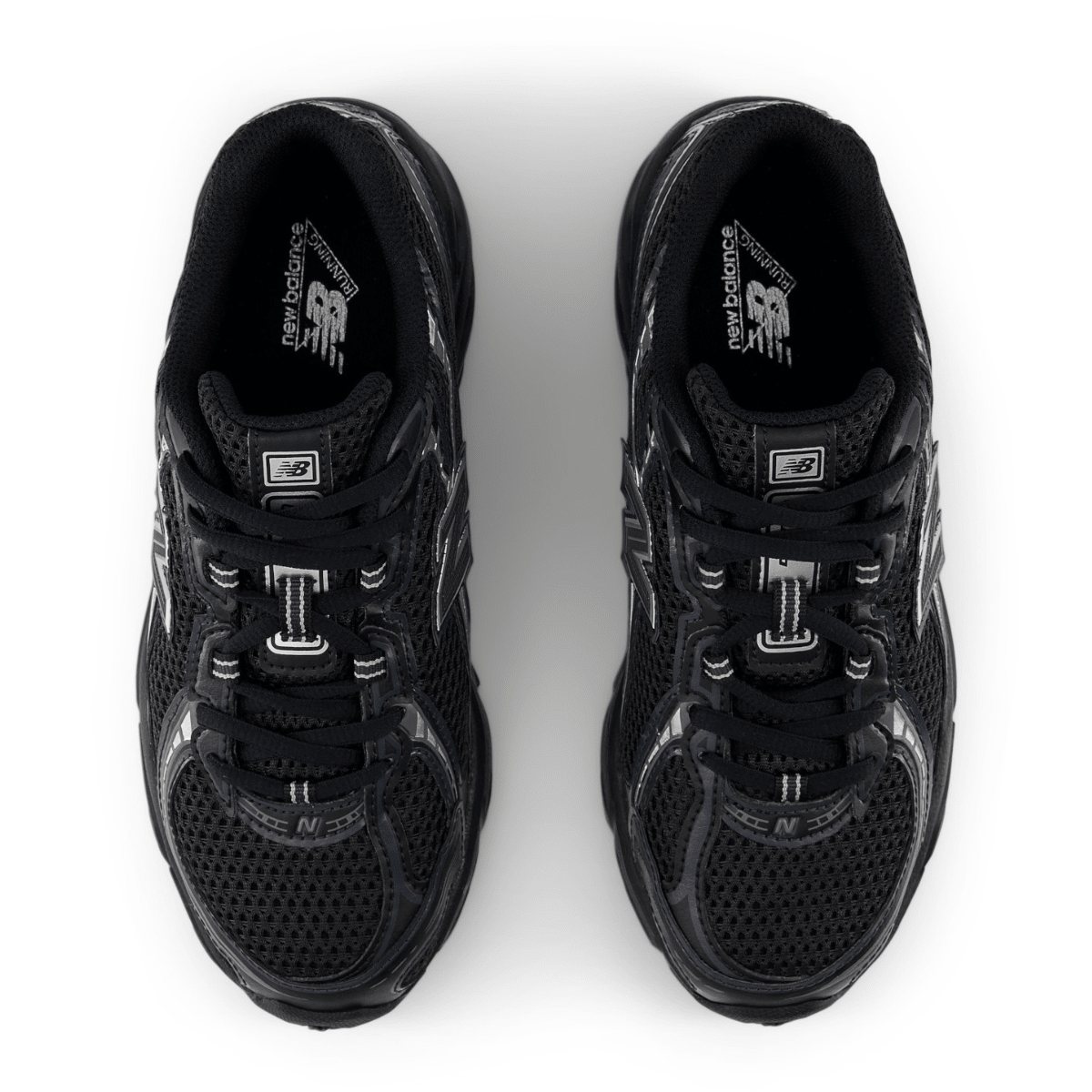 New Balance Youth 740 in Black with Silver Metallic