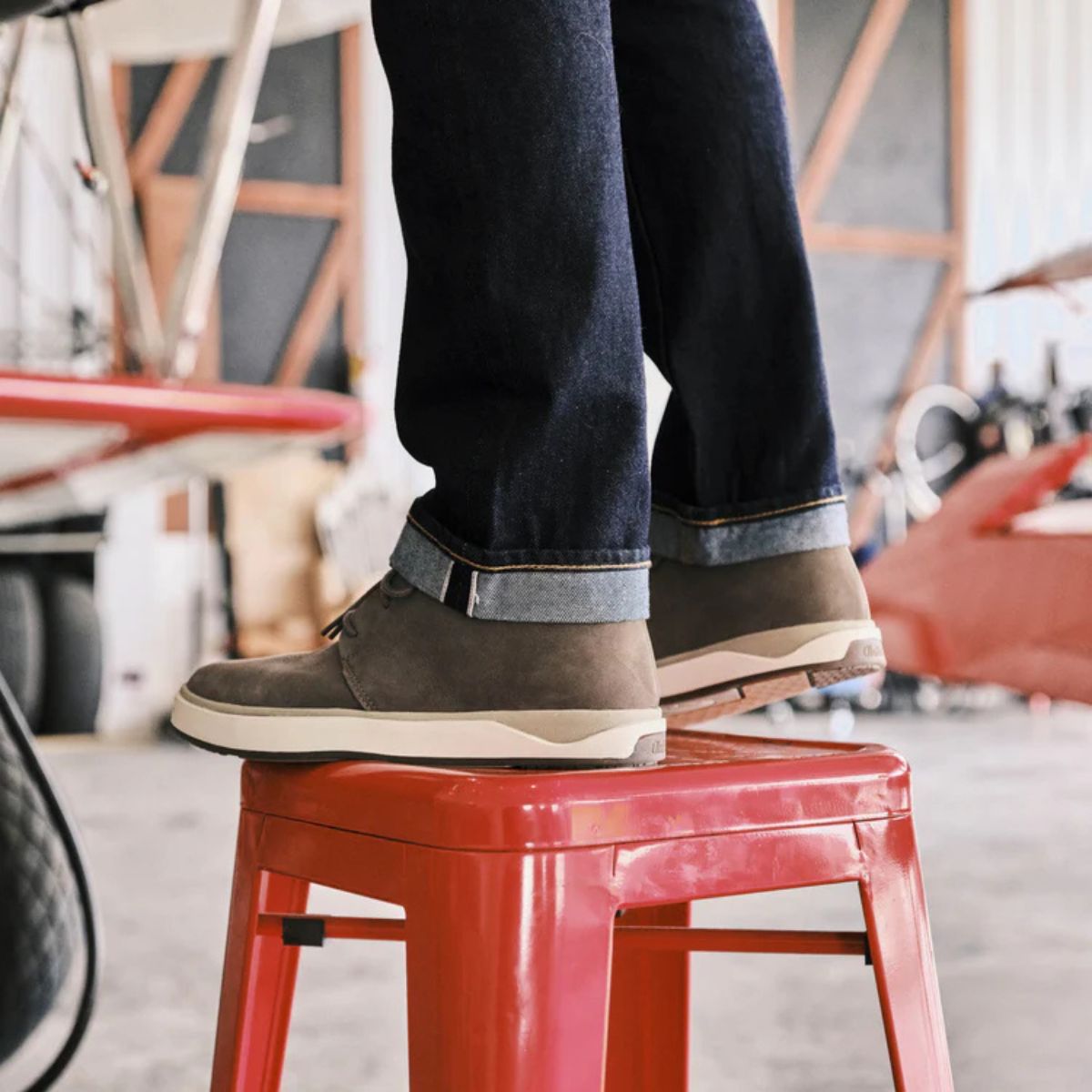 OluKai Men's Papakū 'Ili in Mustang