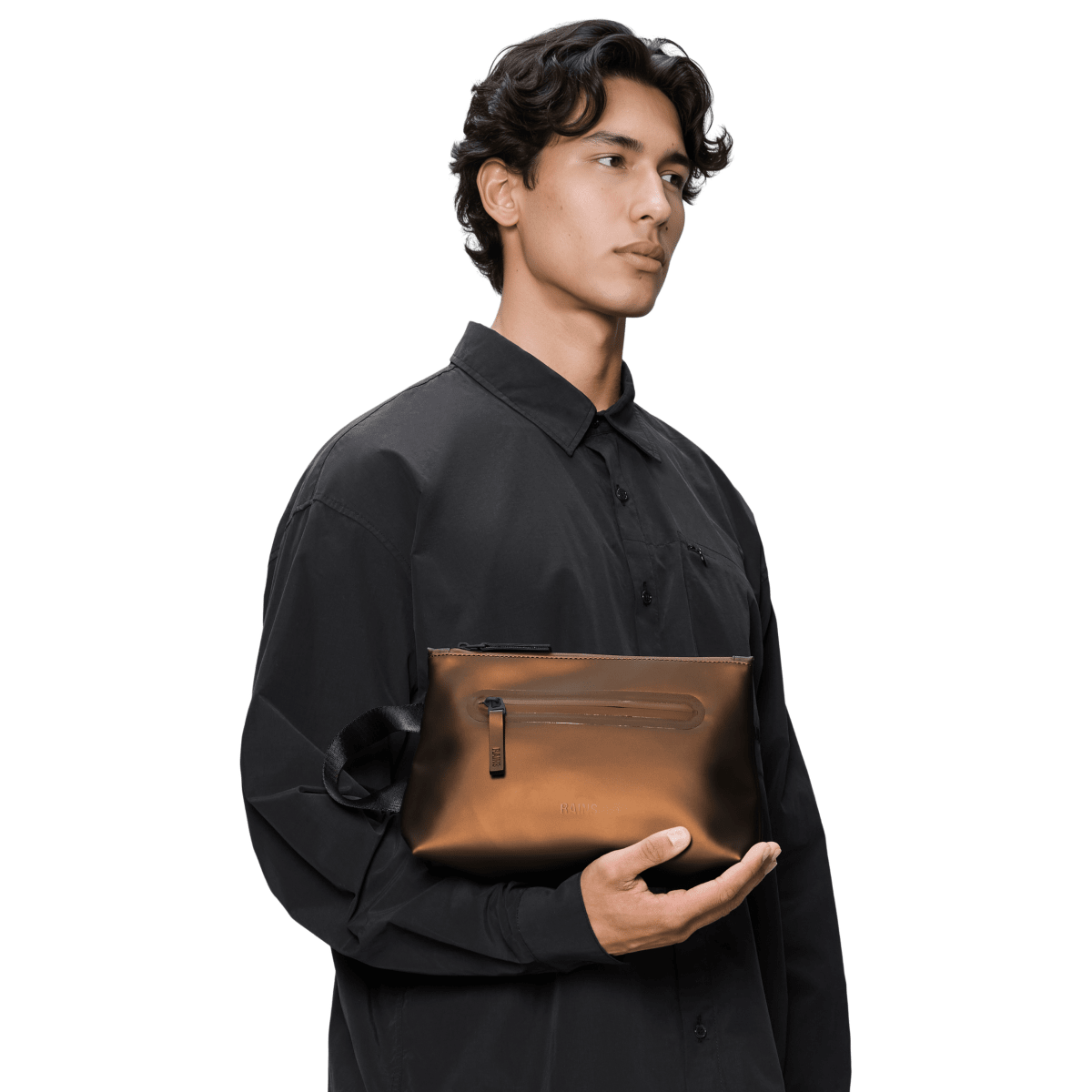 Rains 2 Zip Cosmetic Bag Large in Comet