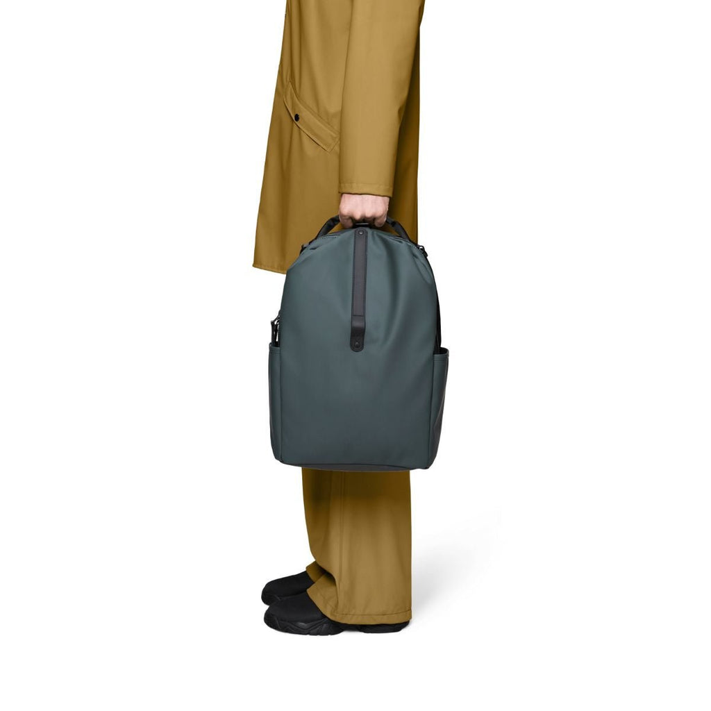 Rains Clip Front Backpack in Dark Grey