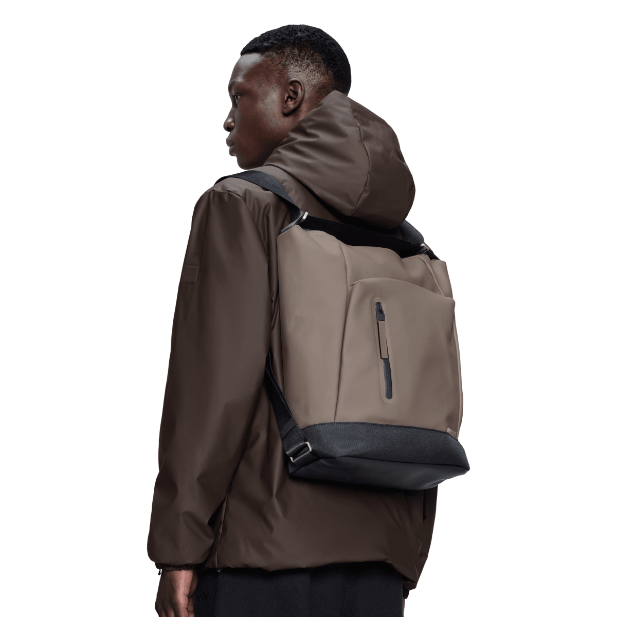 Rains Otaru Hobo Backpack in Cinder