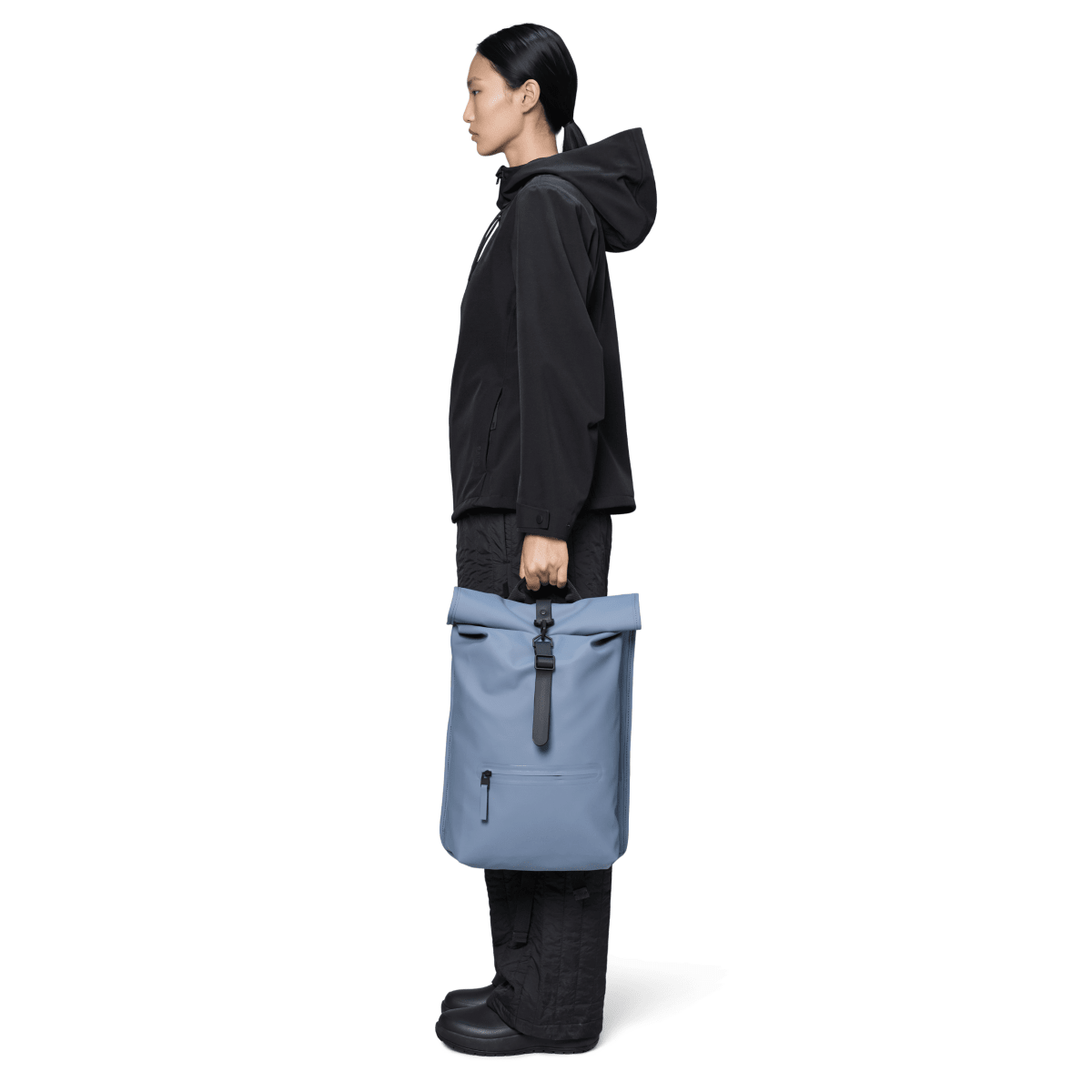 Rains Rolltop Rucksack in Blue Dusk
