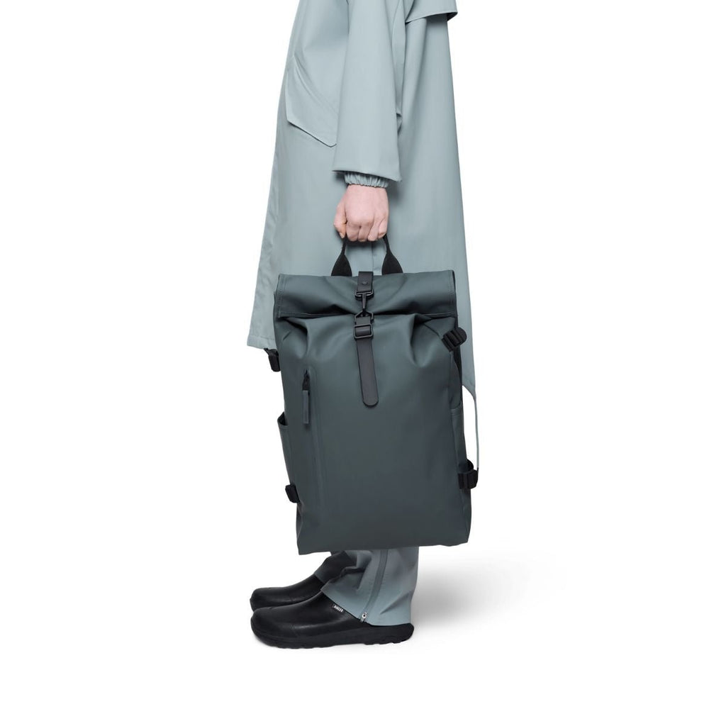 Rains Rolltop Rucksack Large in Dark Grey