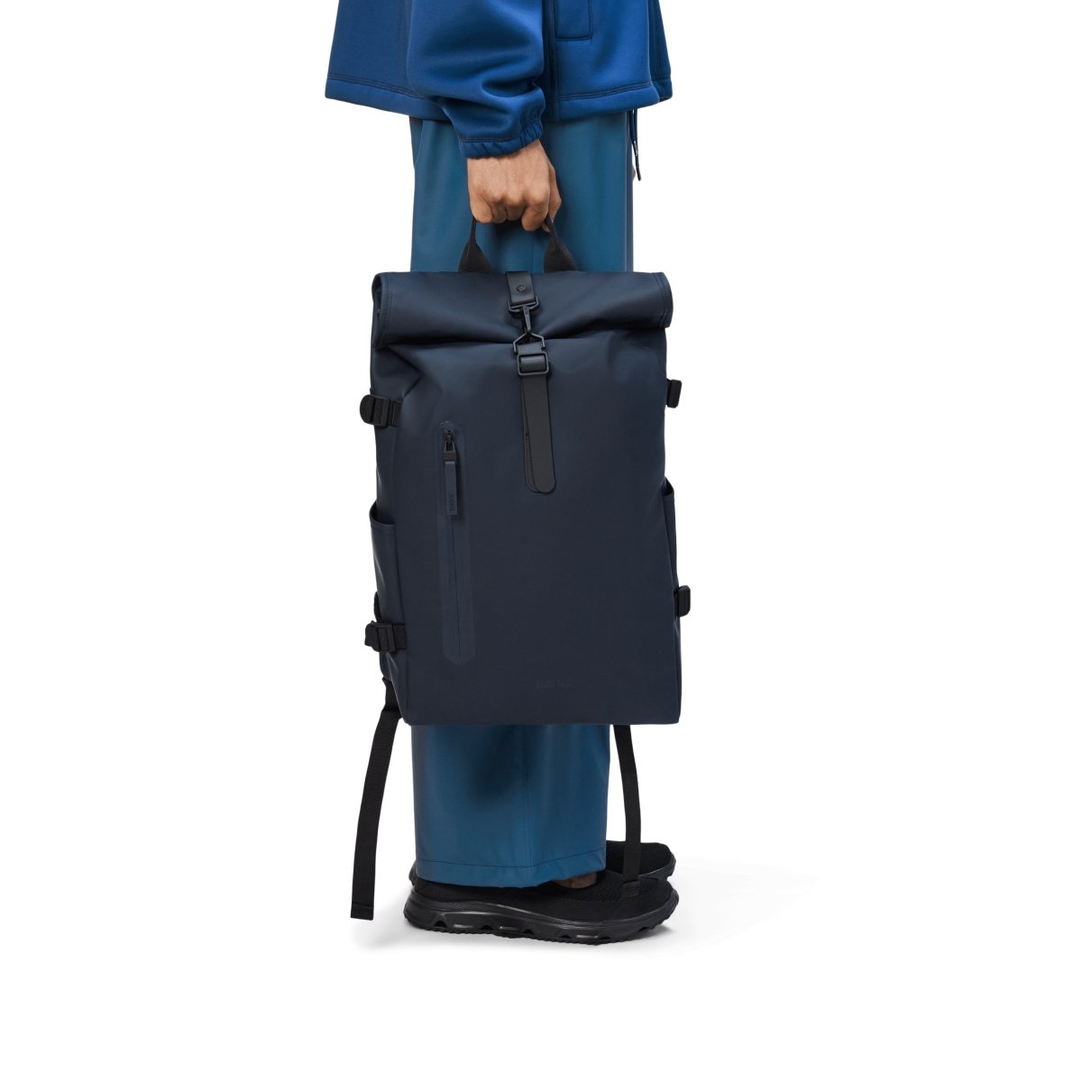 Rains Rolltop Rucksack Large in Navy (not sold online unlisted)